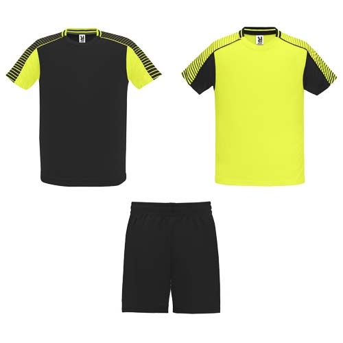 Ensemble de sport publicitaire Enfant Juve ROLY Jaune fluo et Noir